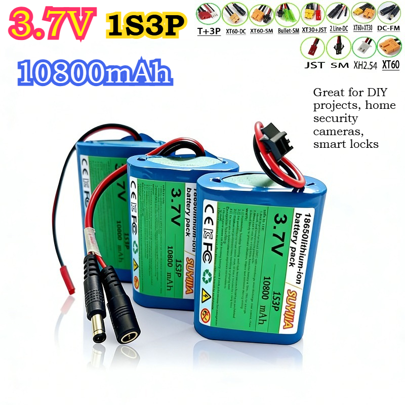 3.7V 10800mAh 1S3P 18650 Gloed - Home Security Robots recensie en prijs